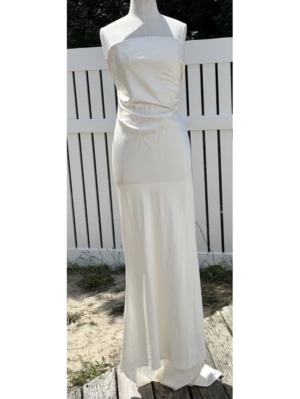 Significant Other Bonnie Strapless Maxi Dress Bone Ivory US 4 NWT Formal Gown